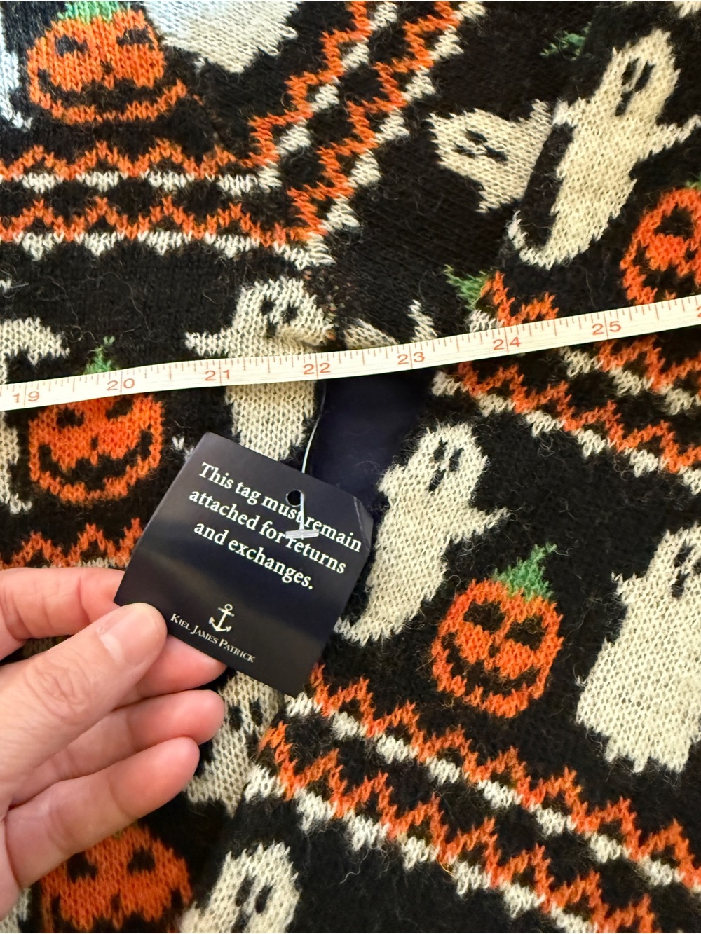 Women’s KJP Kiel James Patrick Wool Knit Halloween Sweater Large NWT - Picture 2 of 5